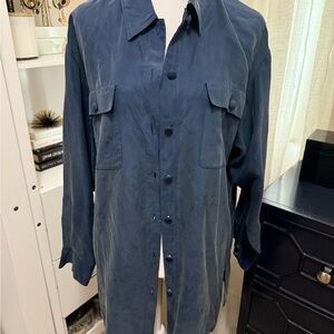 Women’s Blue Button-Up top